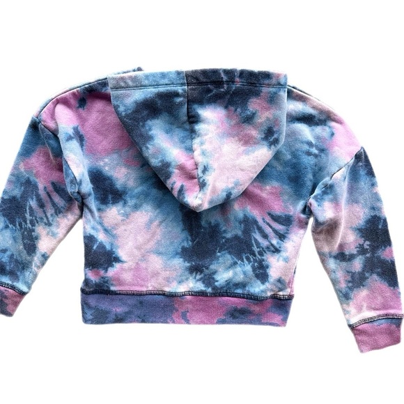 Justice Girls Blue Tie Dye Hoodie Size 5/6 - Picture 4 of 6